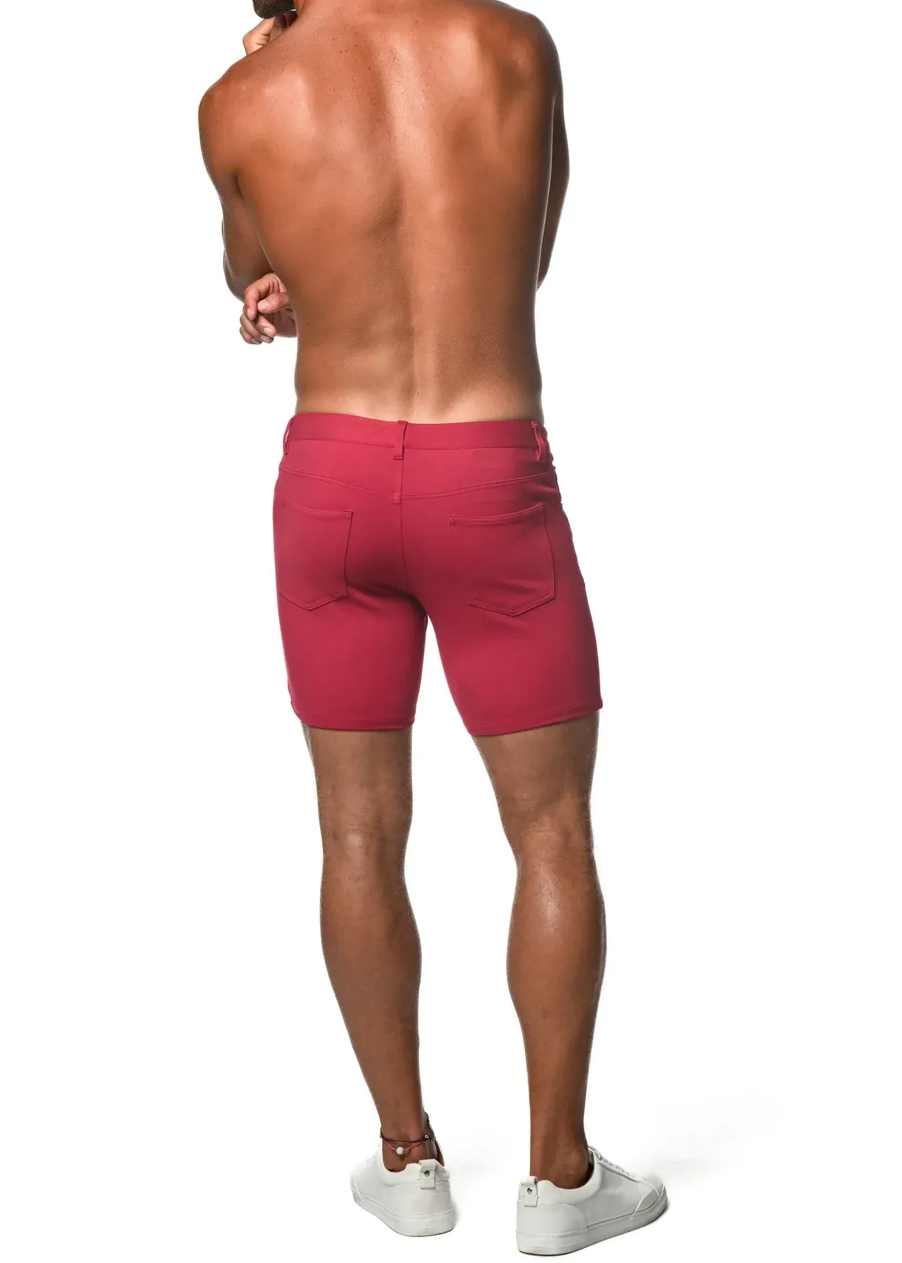 Stretch Knit Shorts (5" inseam) (Raspberry)