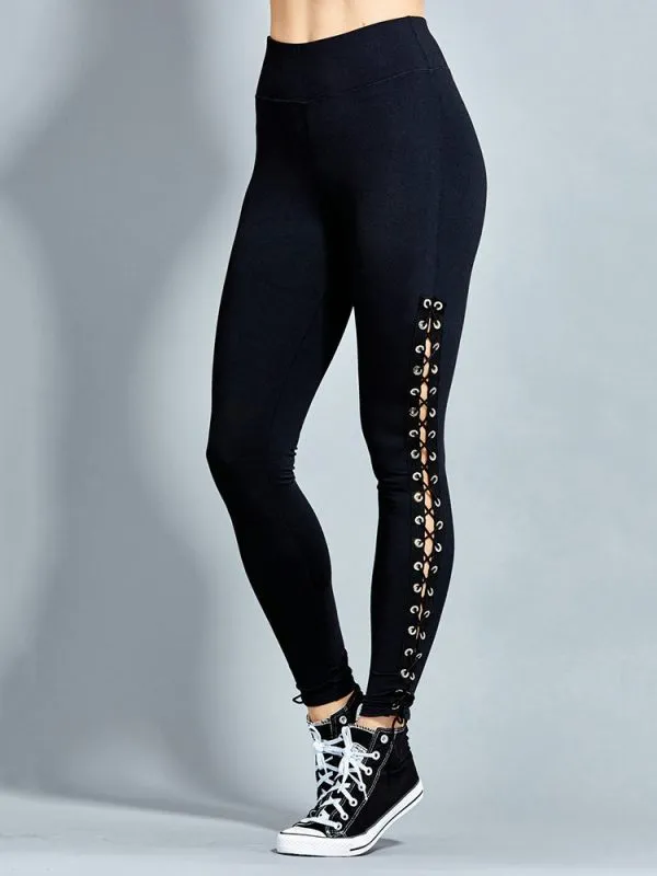 Stretchy  Plus Size Ripped Leggings
