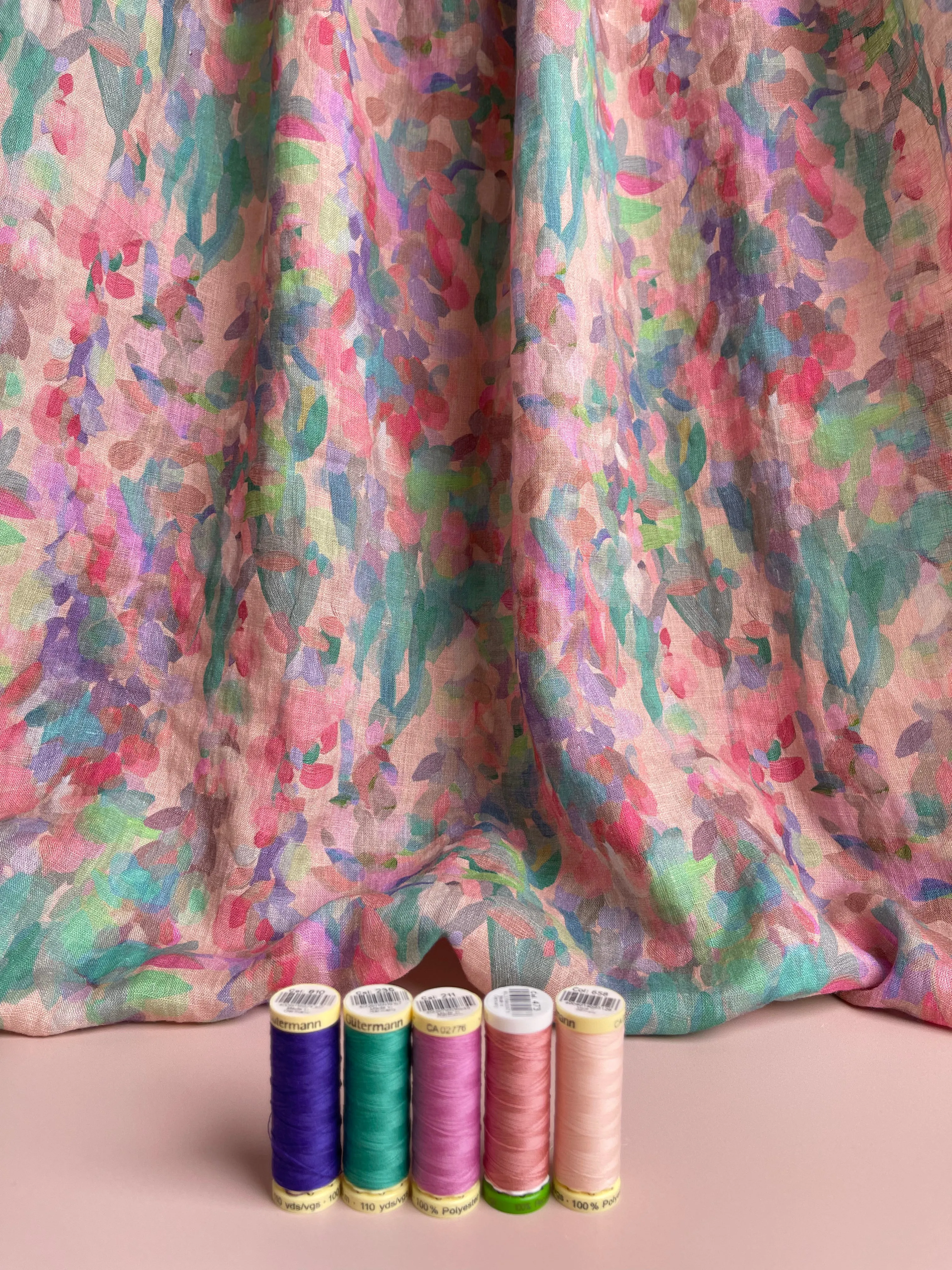 Summer Party - Lupine Petals Blush Pure Linen