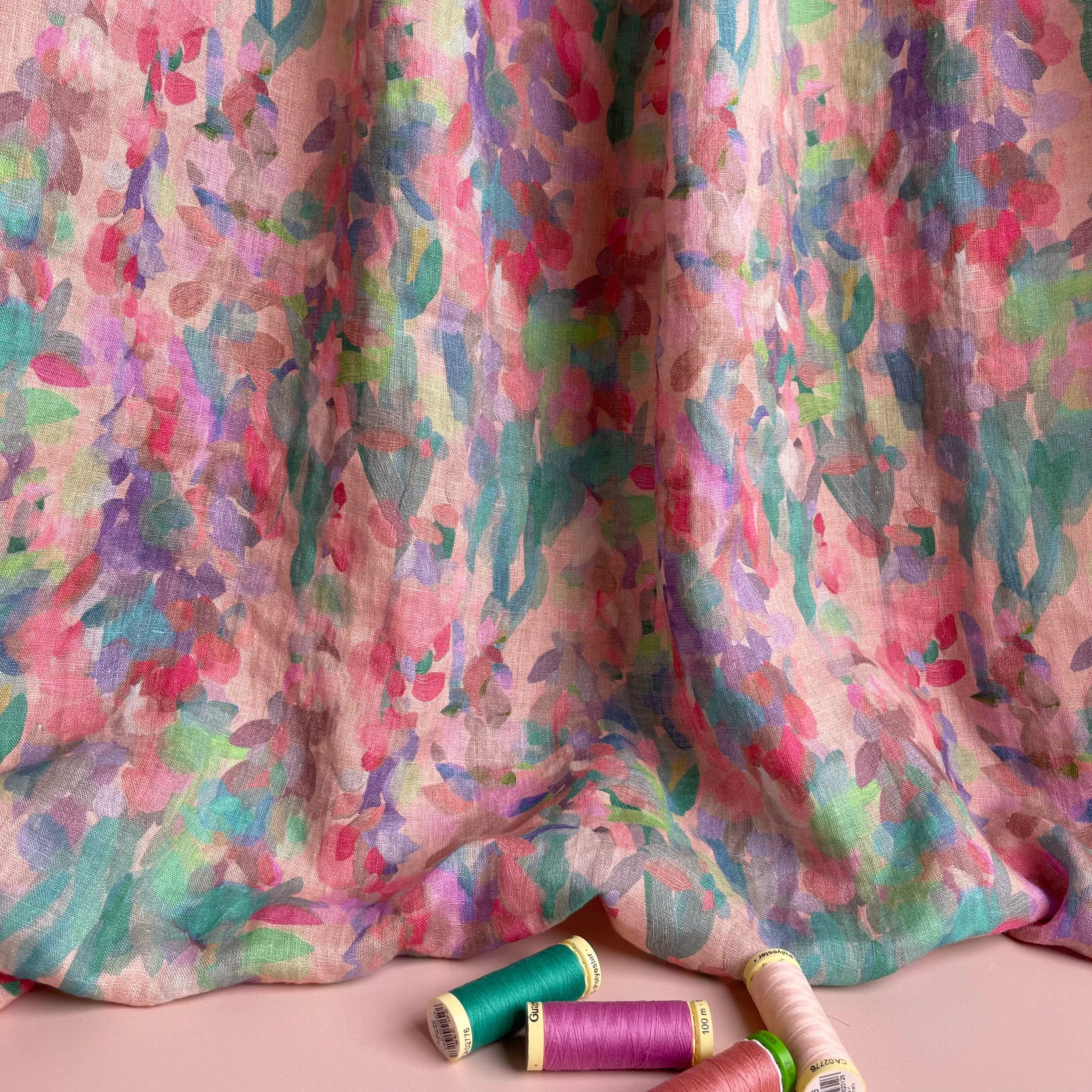 Summer Party - Lupine Petals Blush Pure Linen