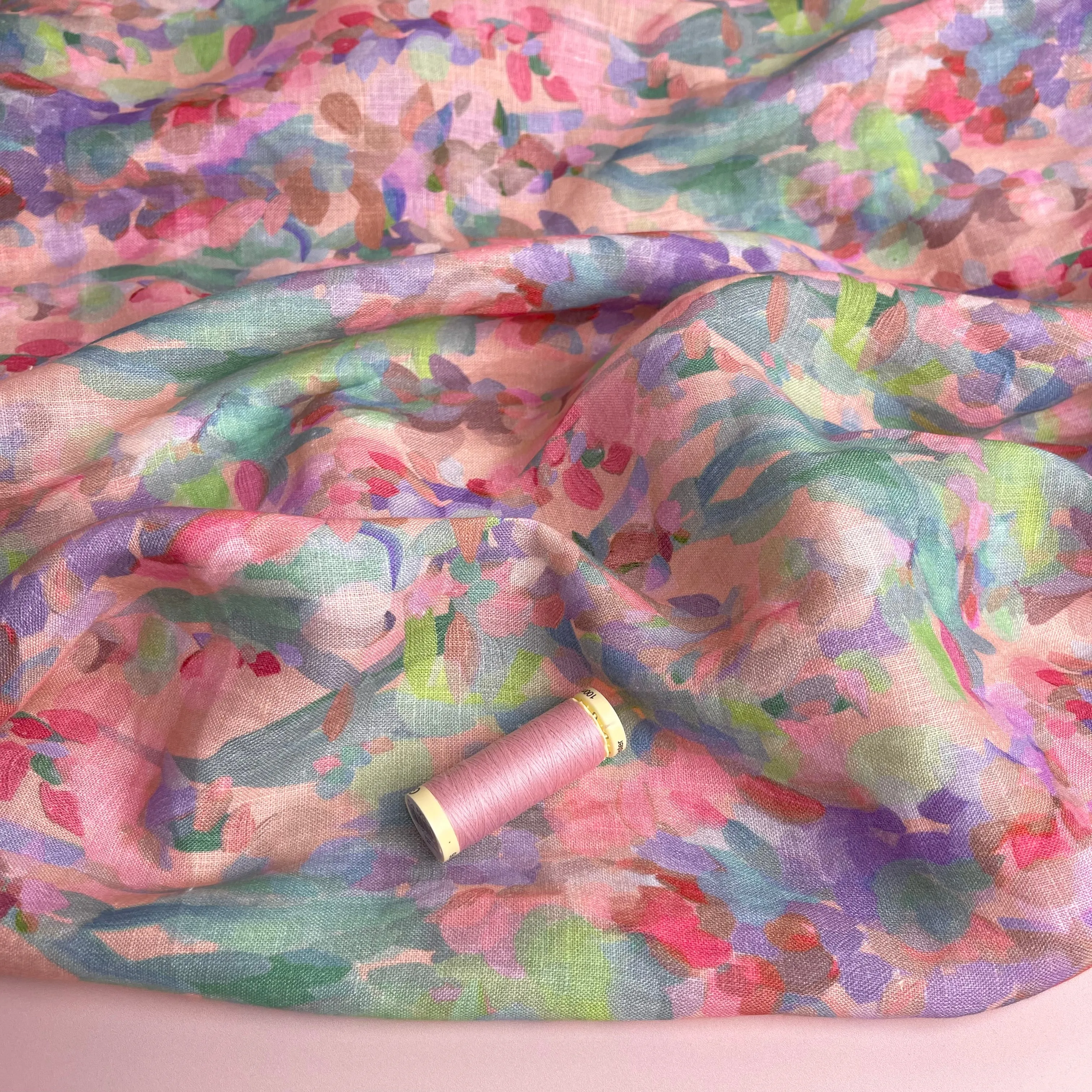 Summer Party - Lupine Petals Blush Pure Linen