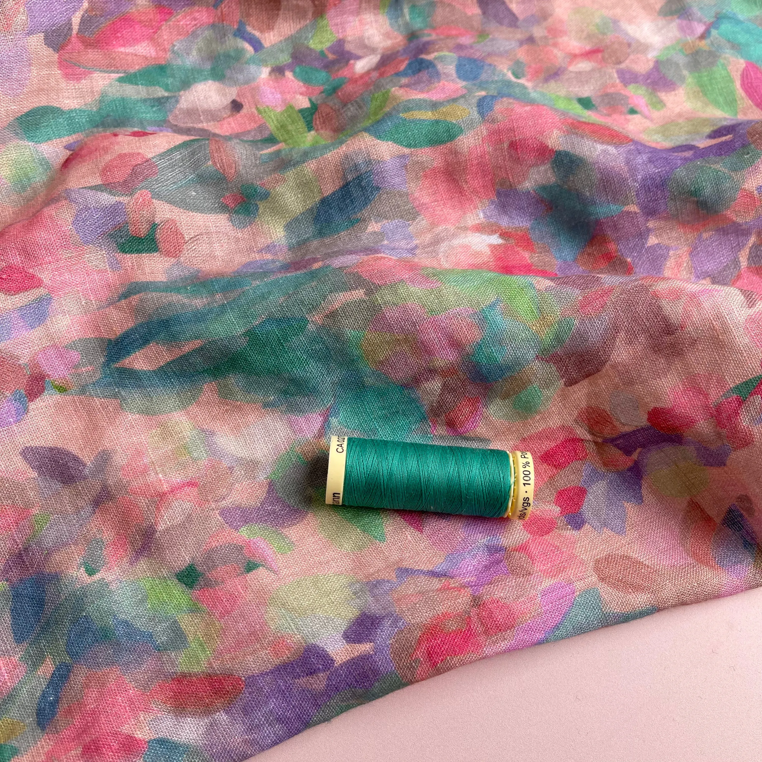 Summer Party - Lupine Petals Blush Pure Linen