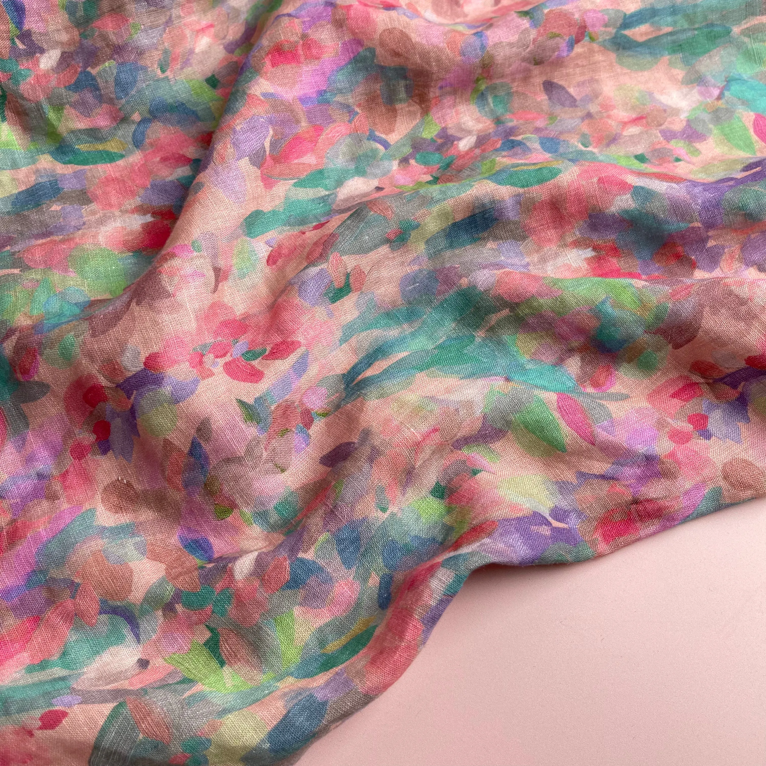 Summer Party - Lupine Petals Blush Pure Linen