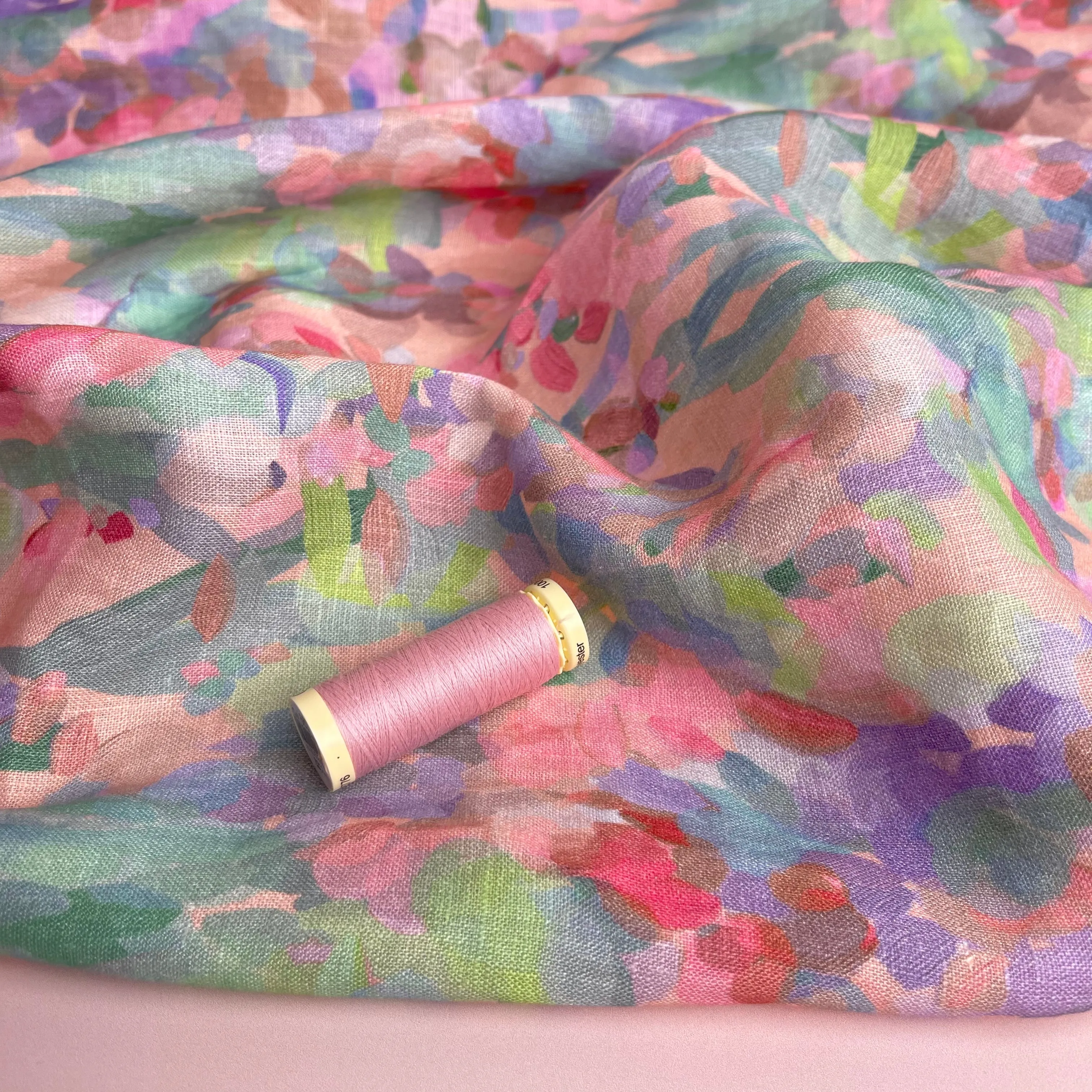Summer Party - Lupine Petals Blush Pure Linen