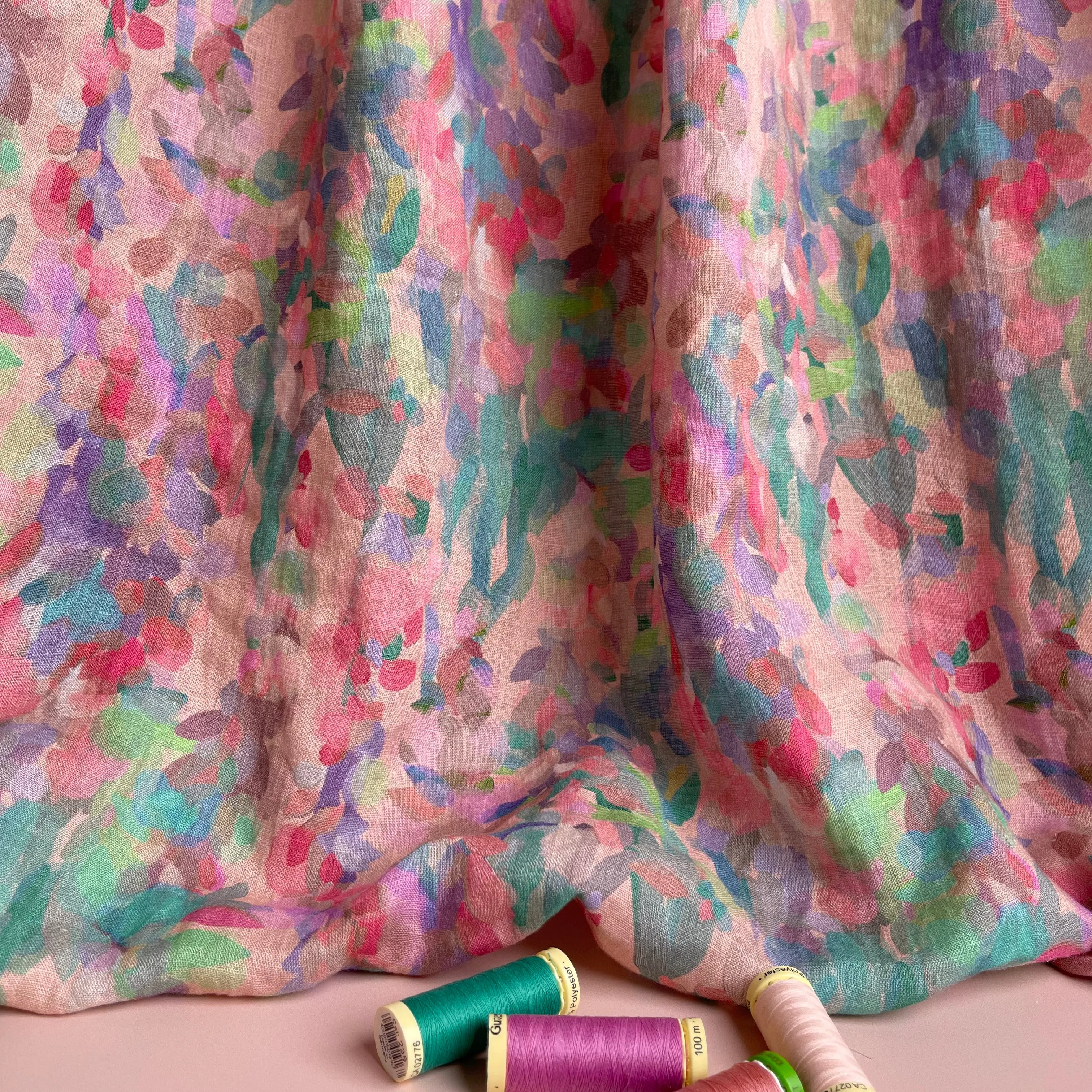 Summer Party - Lupine Petals Blush Pure Linen