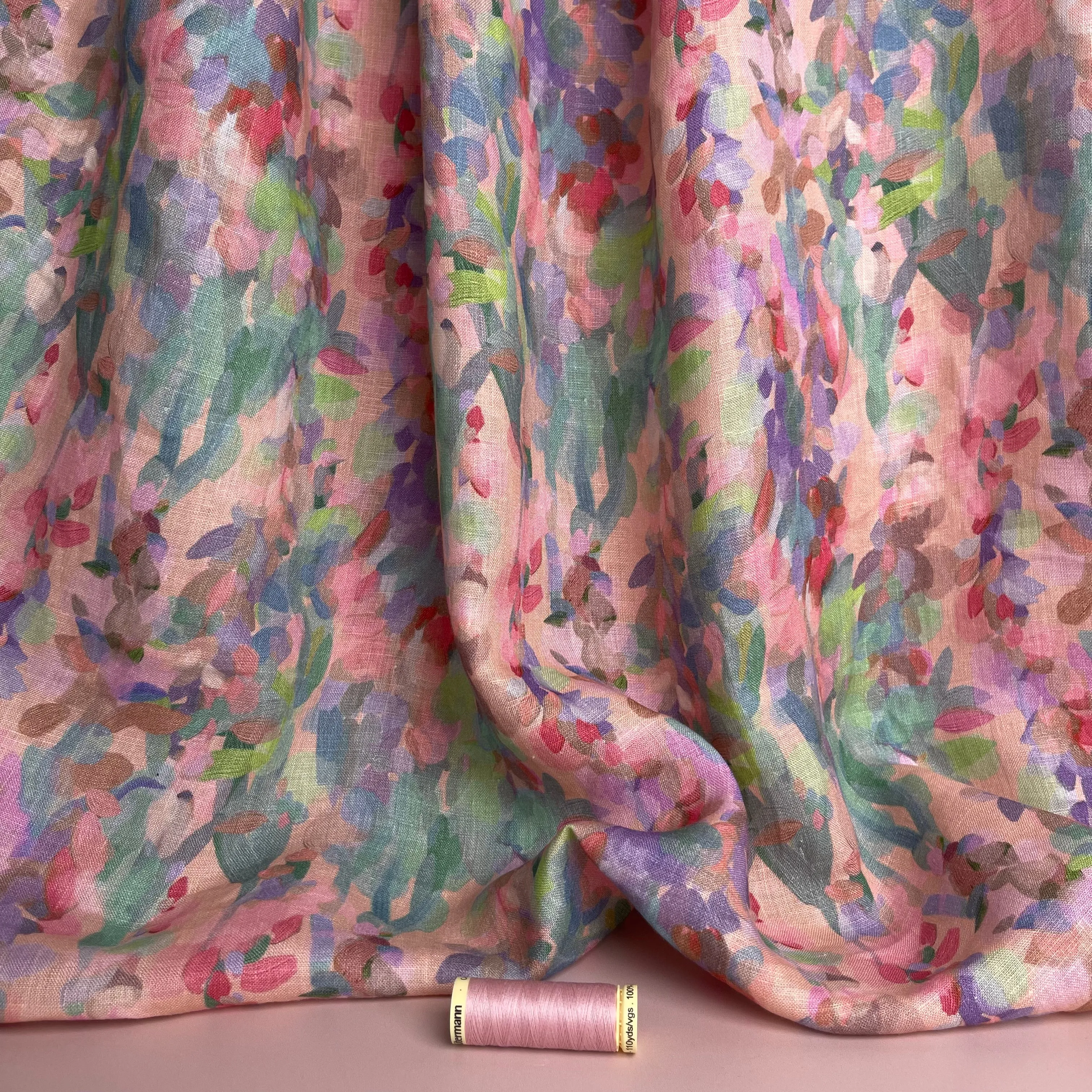 Summer Party - Lupine Petals Blush Pure Linen