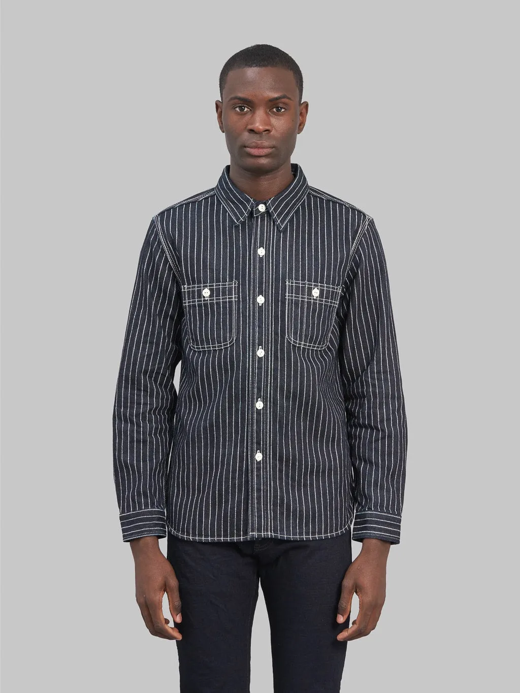 The Flat Head 10oz Indigo Wabash Work Shirt