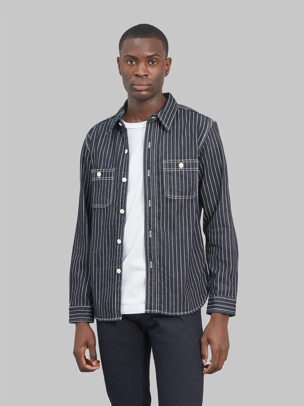 The Flat Head 10oz Indigo Wabash Work Shirt