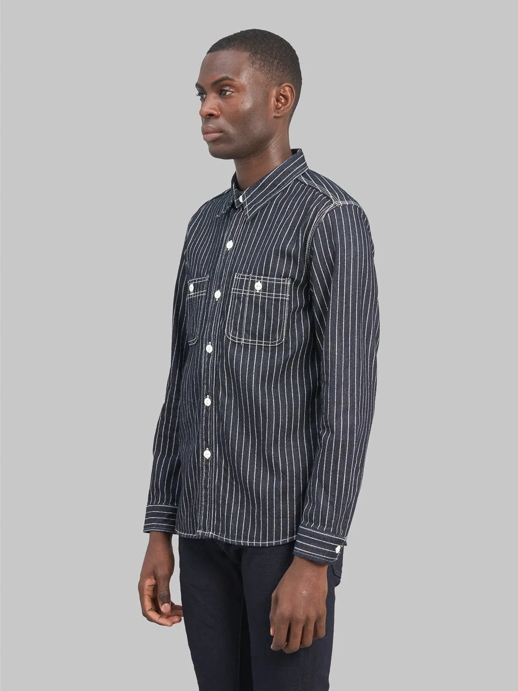 The Flat Head 10oz Indigo Wabash Work Shirt