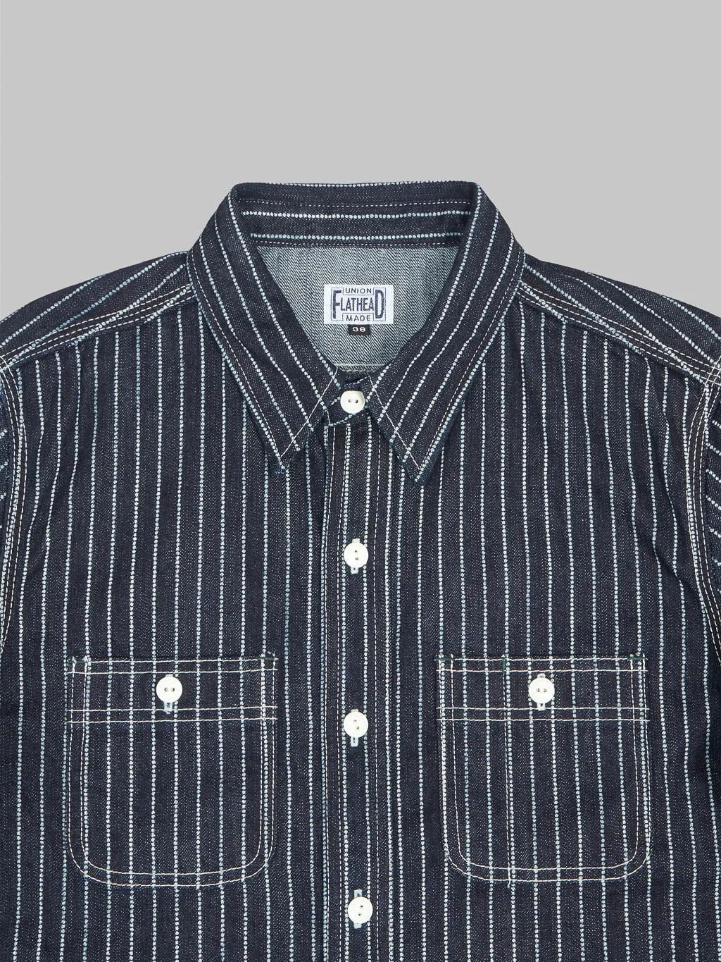 The Flat Head 10oz Indigo Wabash Work Shirt