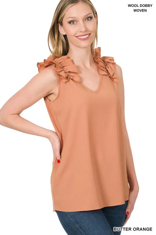 Trust Yourself Ruffle Sleeve Top