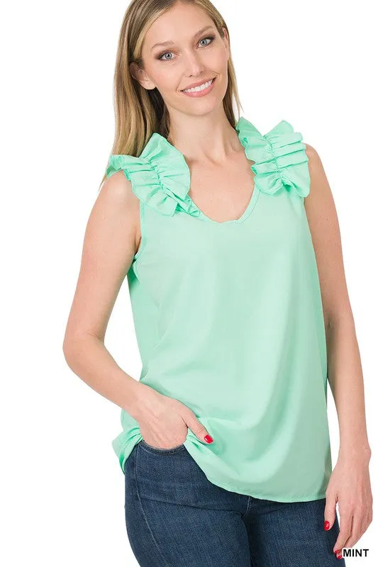 Trust Yourself Ruffle Sleeve Top