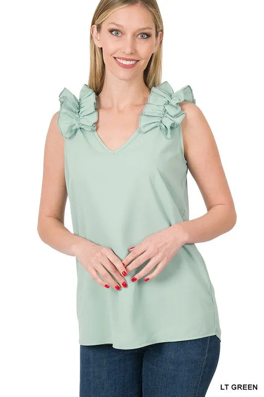 Trust Yourself Ruffle Sleeve Top
