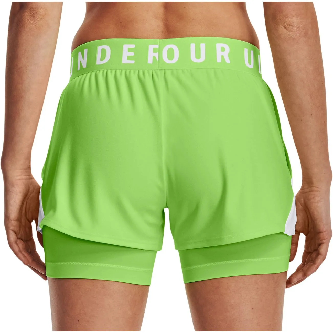 Under Armour Play Up 2 In 1 Womens Running Shorts - Green