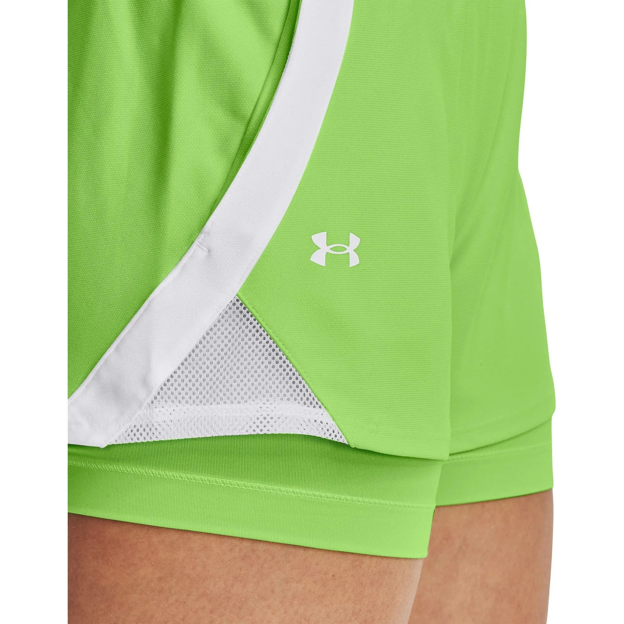 Under Armour Play Up 2 In 1 Womens Running Shorts - Green