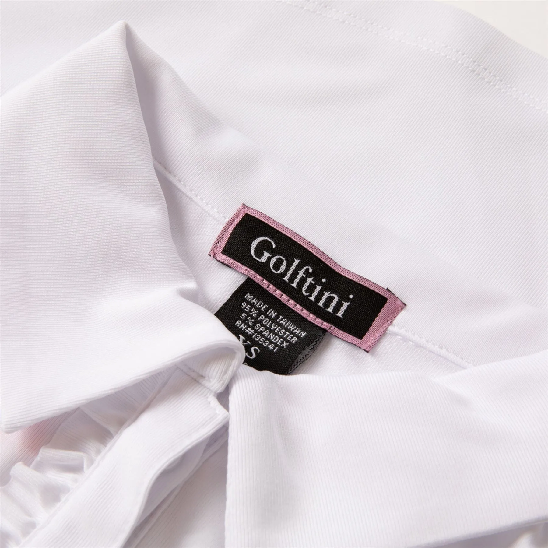 Womens Ruffle Tech Polo Ocean/White - SS24