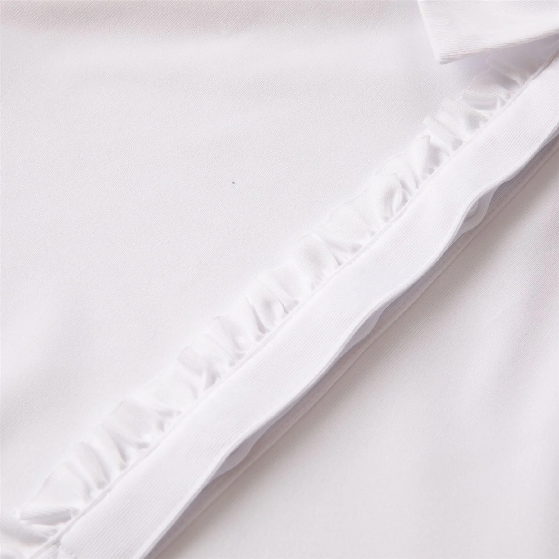 Womens Ruffle Tech Polo Ocean/White - SS24