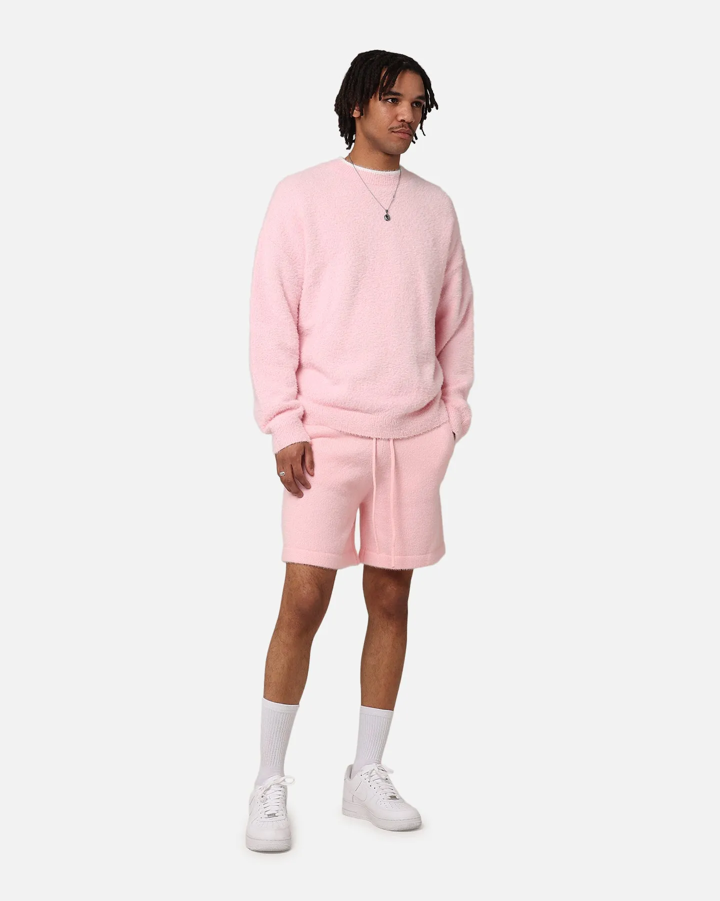 XXIII Fluffy Knit Shorts Pink